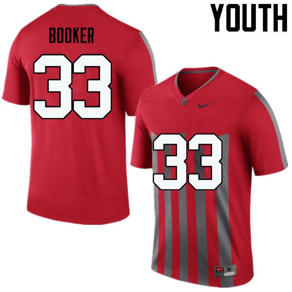 Ohio State Buckeyes #33 Dante Booker Youth Official Jersey Throwback OSU20194